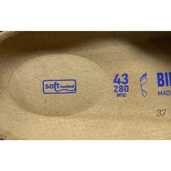 NEW Birkenstock Arizona Black Leather Soft Footbed Sandals Sz EU 43 US 10 NWB - Picture 11 of 14